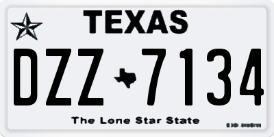 TX license plate DZZ7134