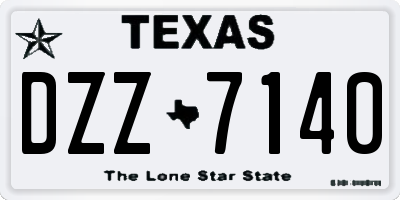 TX license plate DZZ7140