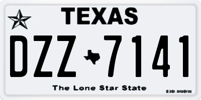 TX license plate DZZ7141