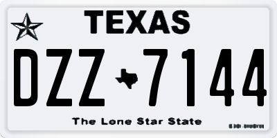 TX license plate DZZ7144