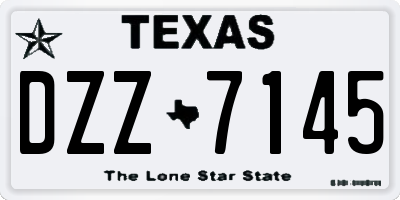 TX license plate DZZ7145