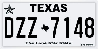 TX license plate DZZ7148