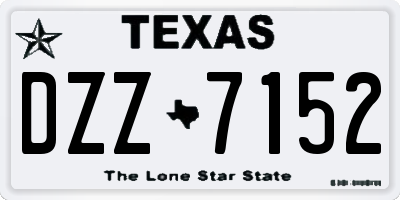 TX license plate DZZ7152