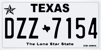 TX license plate DZZ7154