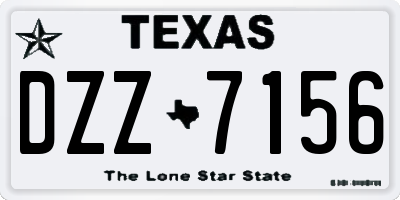 TX license plate DZZ7156