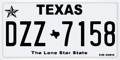 TX license plate DZZ7158