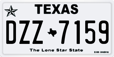 TX license plate DZZ7159