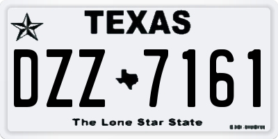 TX license plate DZZ7161