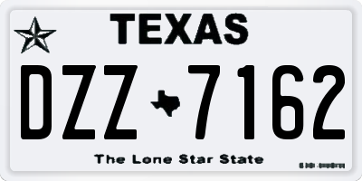 TX license plate DZZ7162
