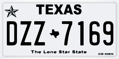 TX license plate DZZ7169