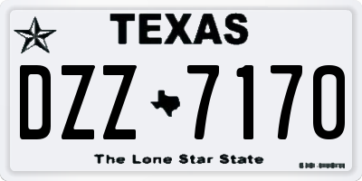 TX license plate DZZ7170