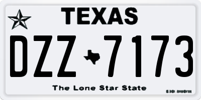 TX license plate DZZ7173