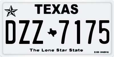 TX license plate DZZ7175