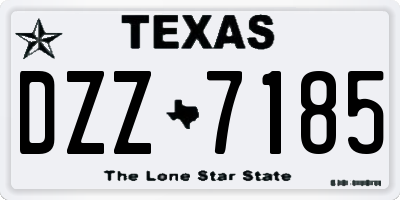 TX license plate DZZ7185