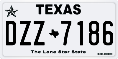 TX license plate DZZ7186