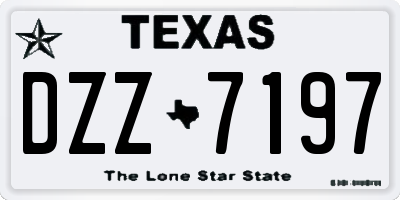 TX license plate DZZ7197