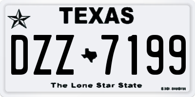 TX license plate DZZ7199