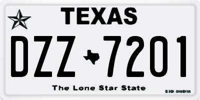 TX license plate DZZ7201