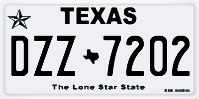 TX license plate DZZ7202