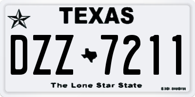 TX license plate DZZ7211