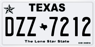 TX license plate DZZ7212