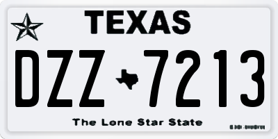 TX license plate DZZ7213