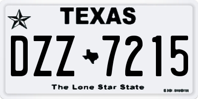 TX license plate DZZ7215