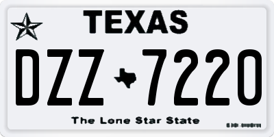 TX license plate DZZ7220