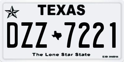 TX license plate DZZ7221