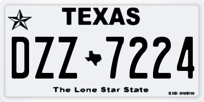 TX license plate DZZ7224