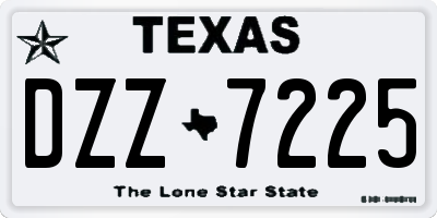 TX license plate DZZ7225