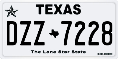 TX license plate DZZ7228