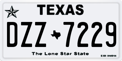 TX license plate DZZ7229