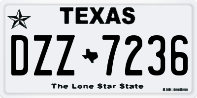 TX license plate DZZ7236