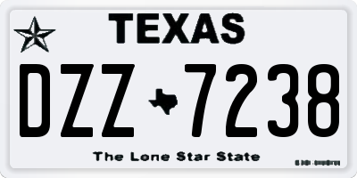 TX license plate DZZ7238