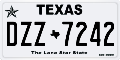 TX license plate DZZ7242