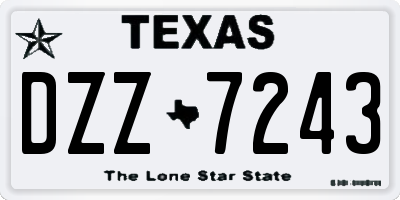 TX license plate DZZ7243