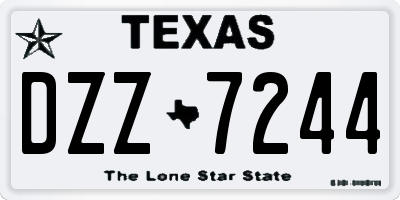 TX license plate DZZ7244