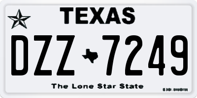 TX license plate DZZ7249