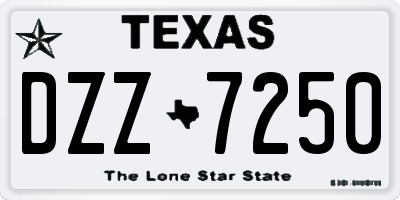 TX license plate DZZ7250