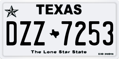 TX license plate DZZ7253