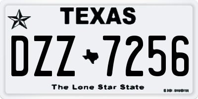 TX license plate DZZ7256