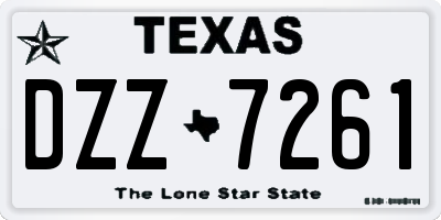 TX license plate DZZ7261