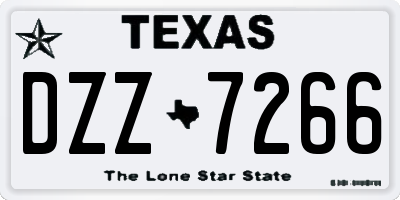 TX license plate DZZ7266