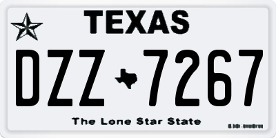 TX license plate DZZ7267