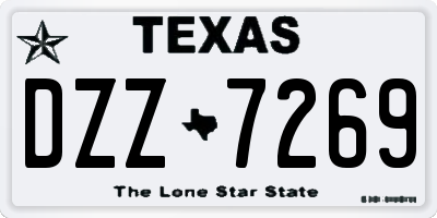 TX license plate DZZ7269