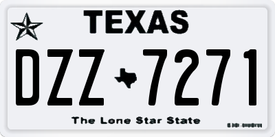 TX license plate DZZ7271