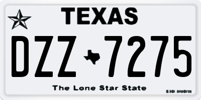 TX license plate DZZ7275