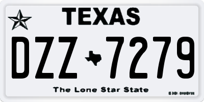 TX license plate DZZ7279