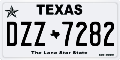 TX license plate DZZ7282